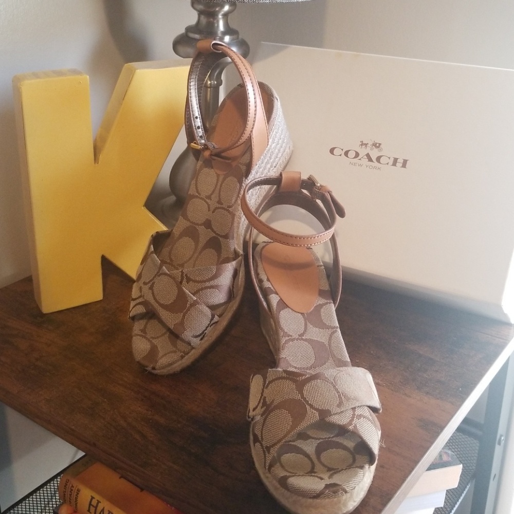 COACH Hanna 12 CM Signature Wedge